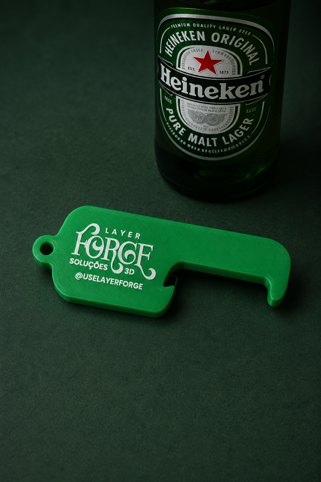 Chaveiro abridor de garrafa personalizado para impressão 3D